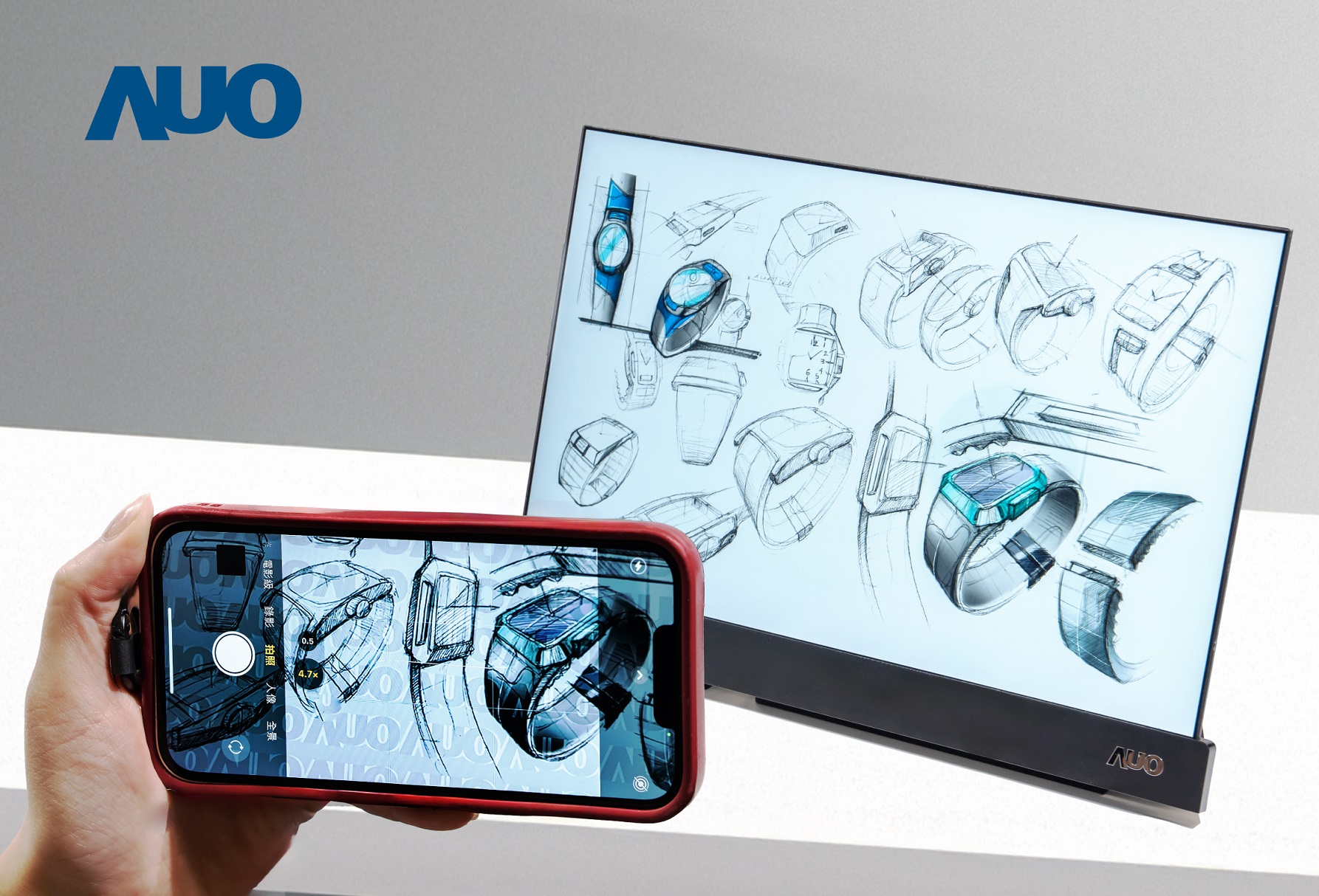 友達16吋防窺顯示器，採用人眼無法察覺、相機拍攝時才顯現的隱藏式浮水印技術，未來可結合AI鏡頭偵測周圍環境，即時開啟或關閉浮水印，大幅提升在公共場域使用顯示器的安全性